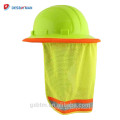 Hi-vis Safety Hard Hat Neck Shade Sun Shield, Visibilidad de alta visibilidad Raya Construcción Casco de seguridad Shade